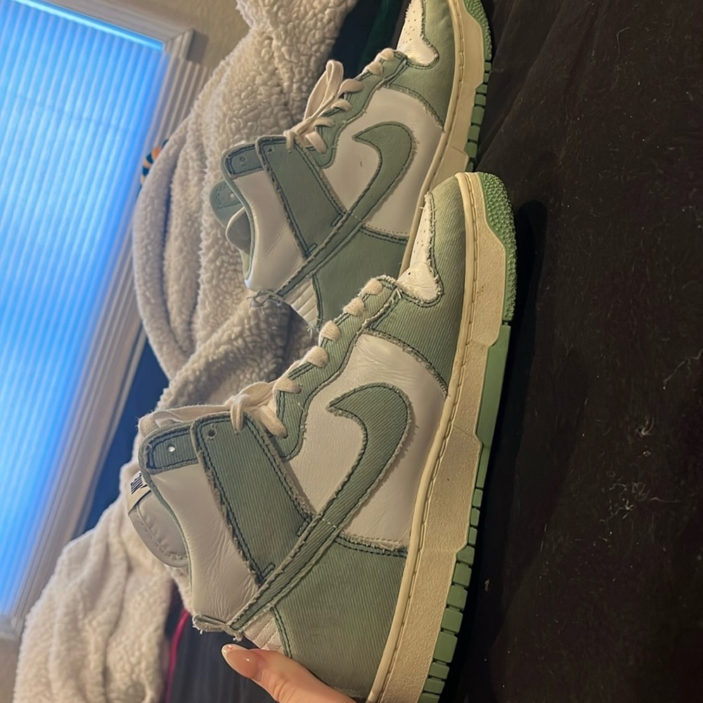 Nike Dunk High 1985 Green Denim 2022 DV1143-300 Women’s size 8